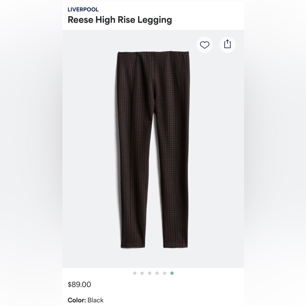 Liverpool Women’s black and gray leggings